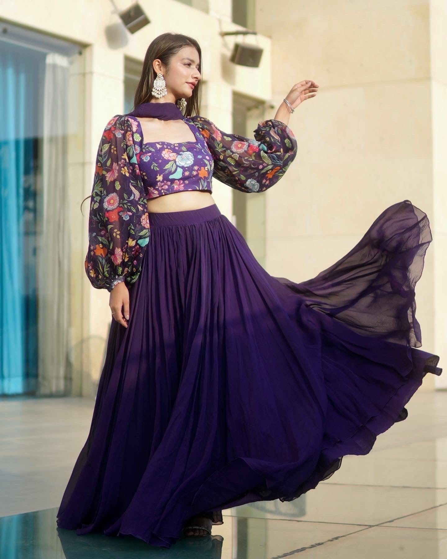 Bagicha Solid Lehenga Set