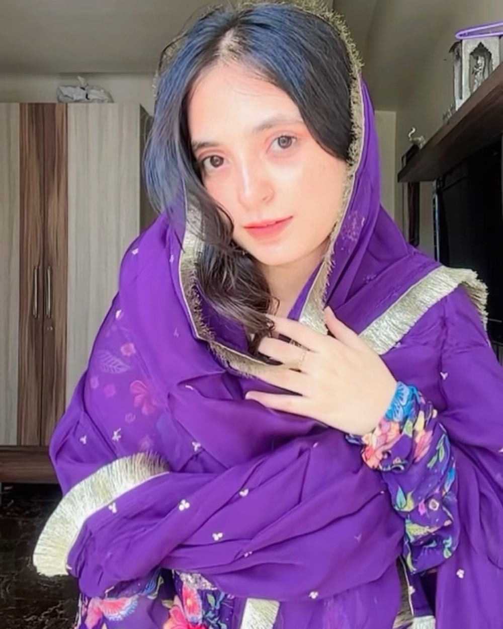 Purple Bagicha Sharara Set