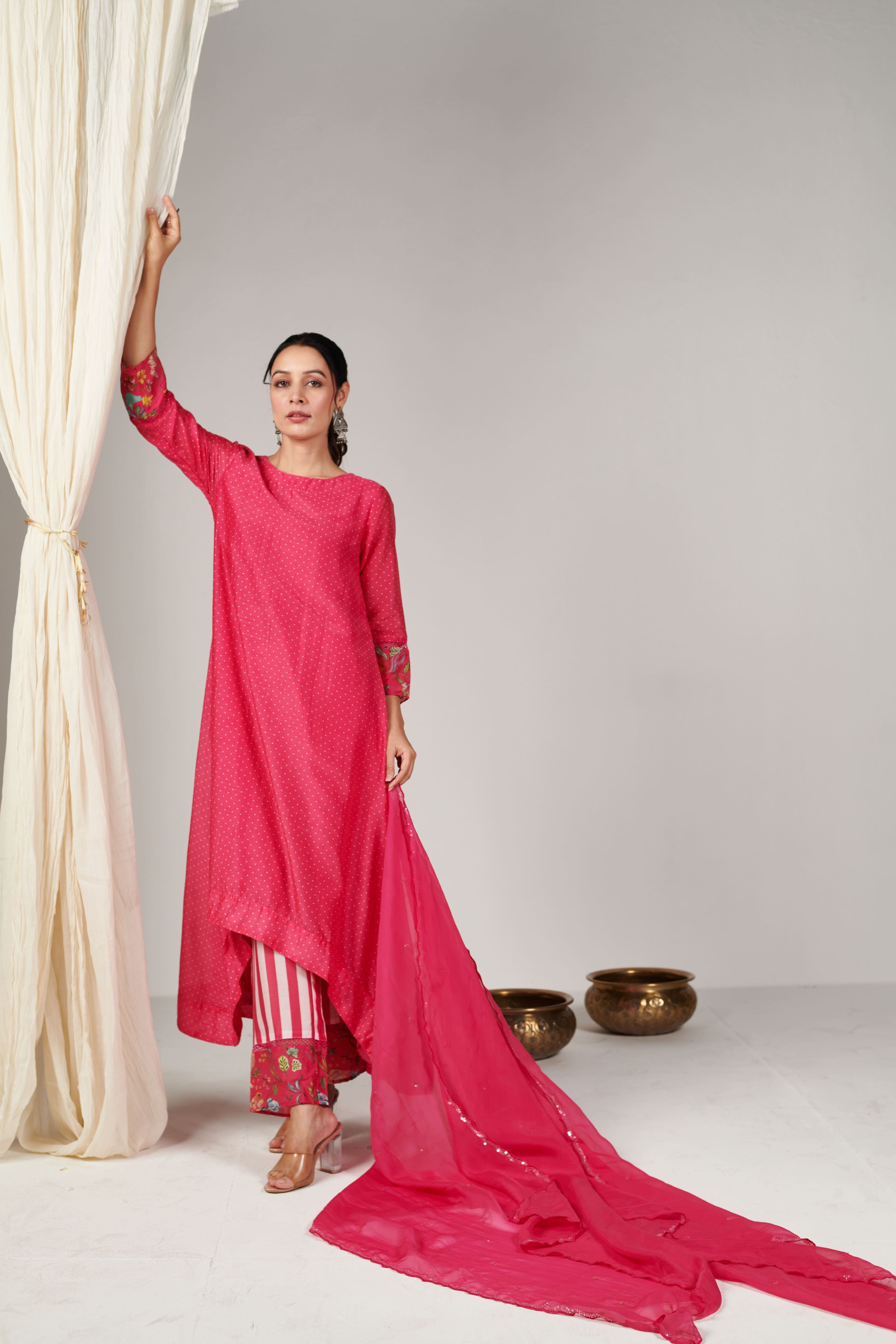 Bagicha High Low Kurta Set