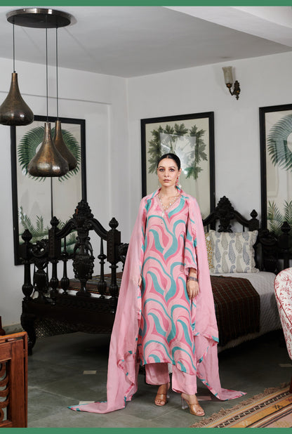 Summer Sorbet Abstract Kurta Set