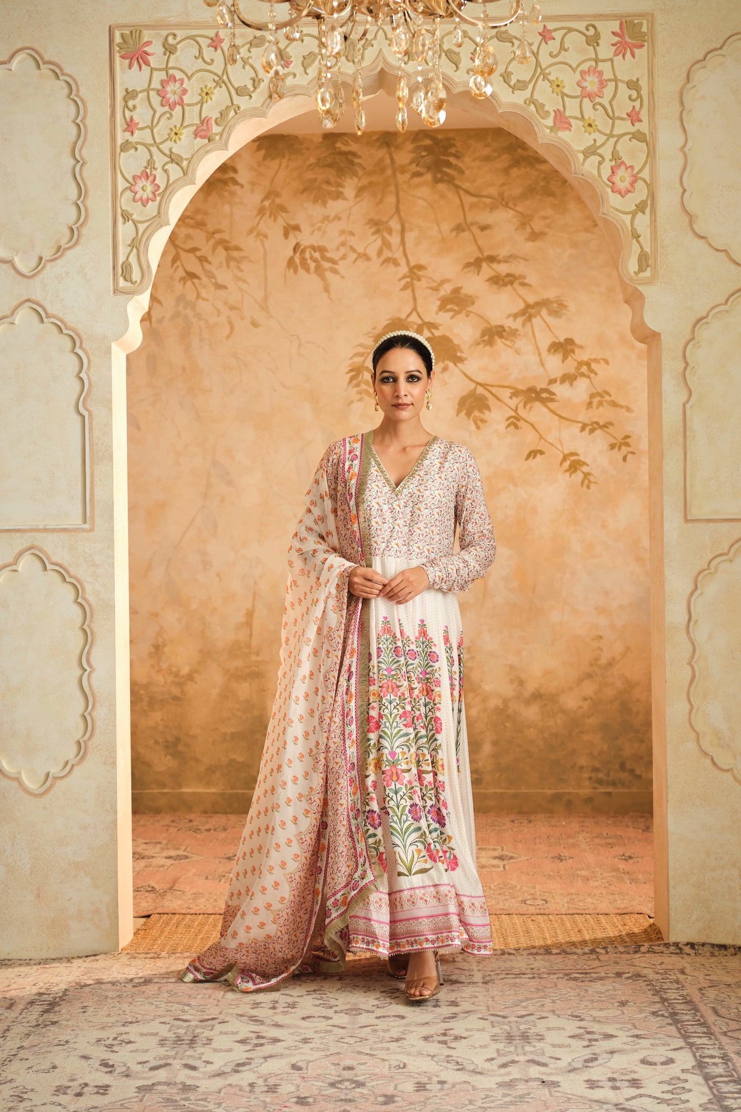 Raag floral placement Anarkali