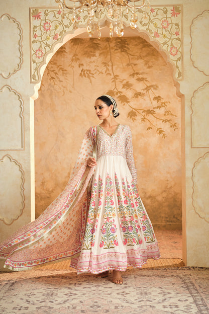 Raag floral placement Anarkali