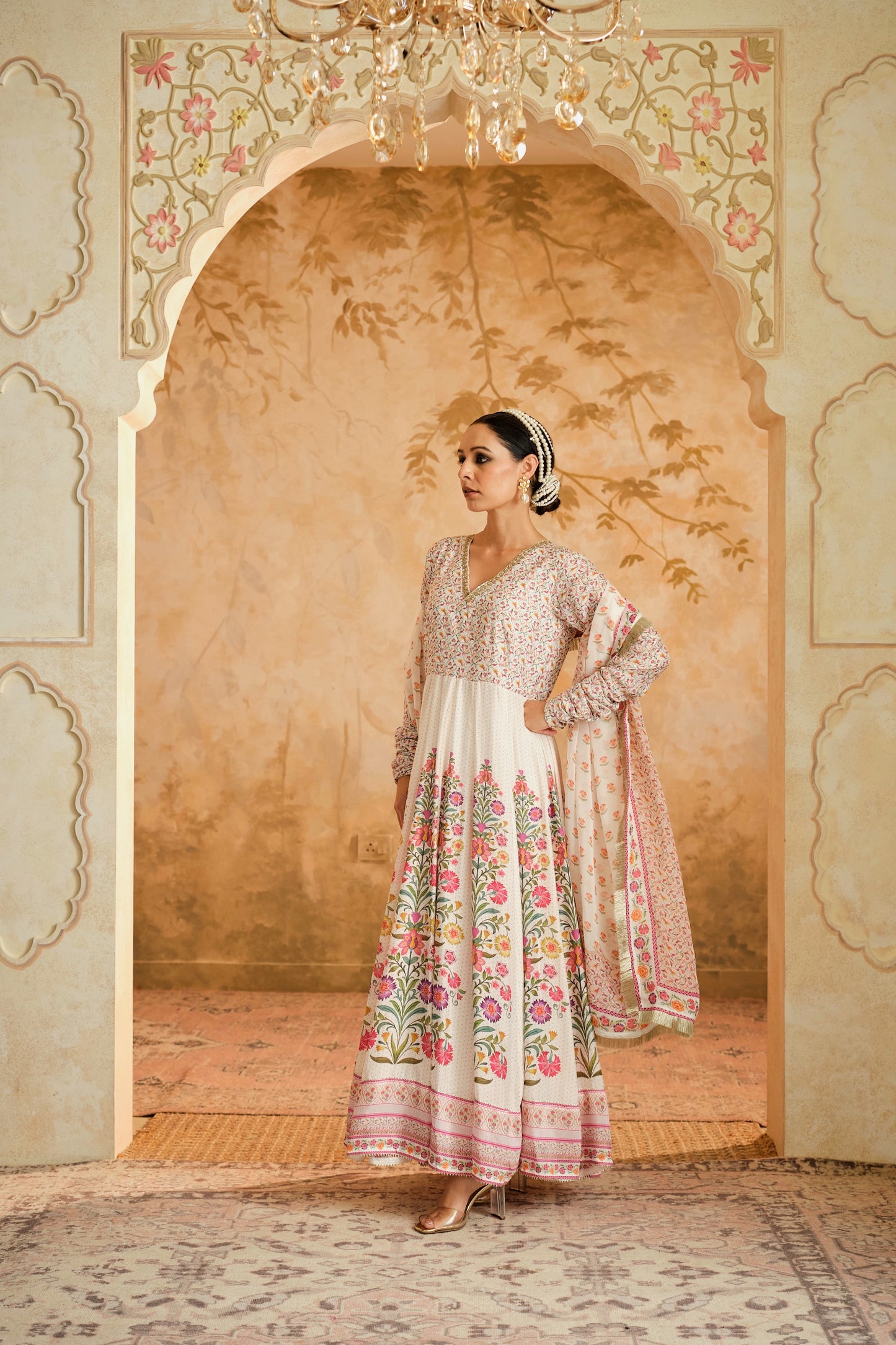 Raag floral placement Anarkali