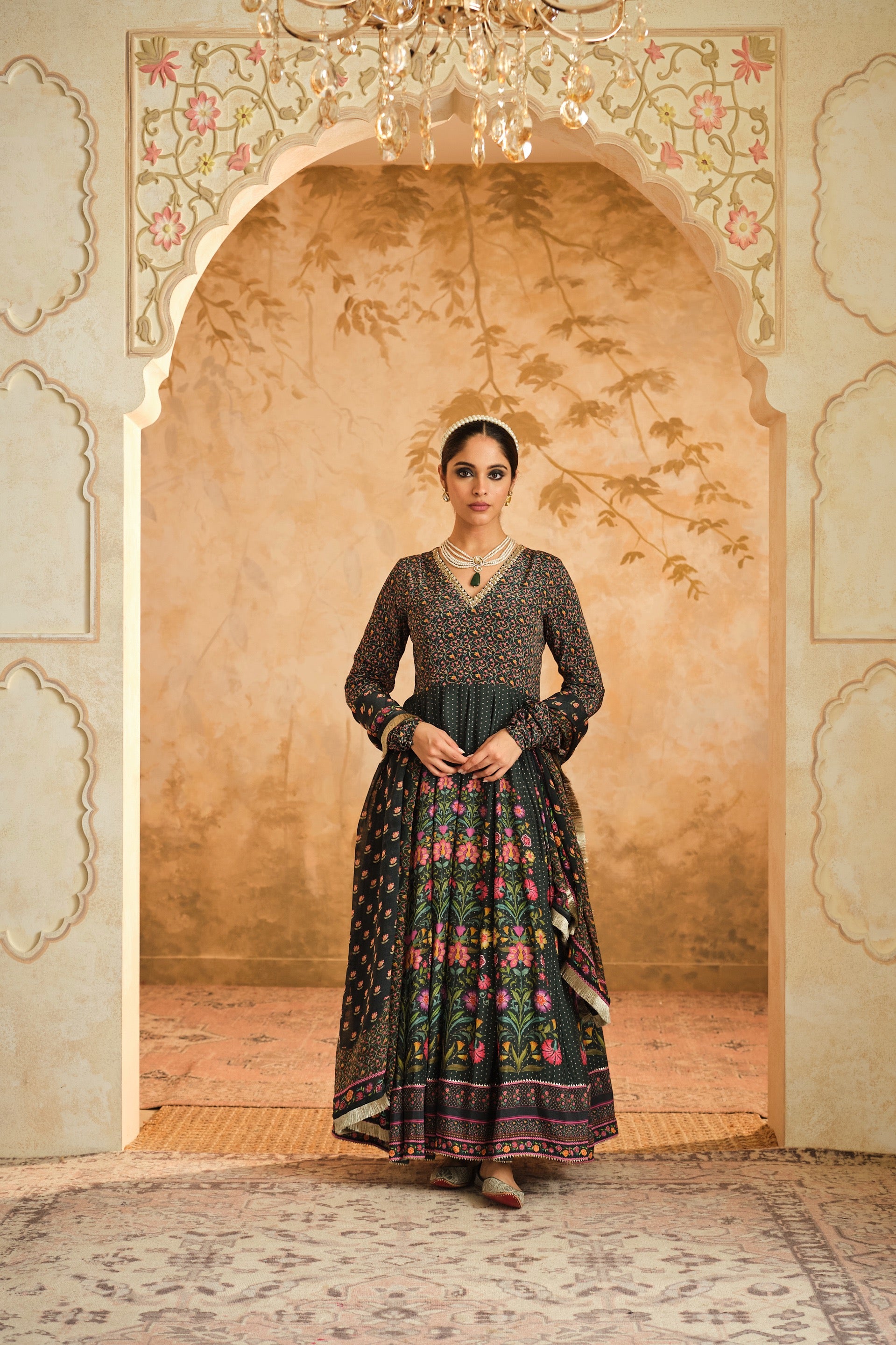 Raag floral placement Anarkali