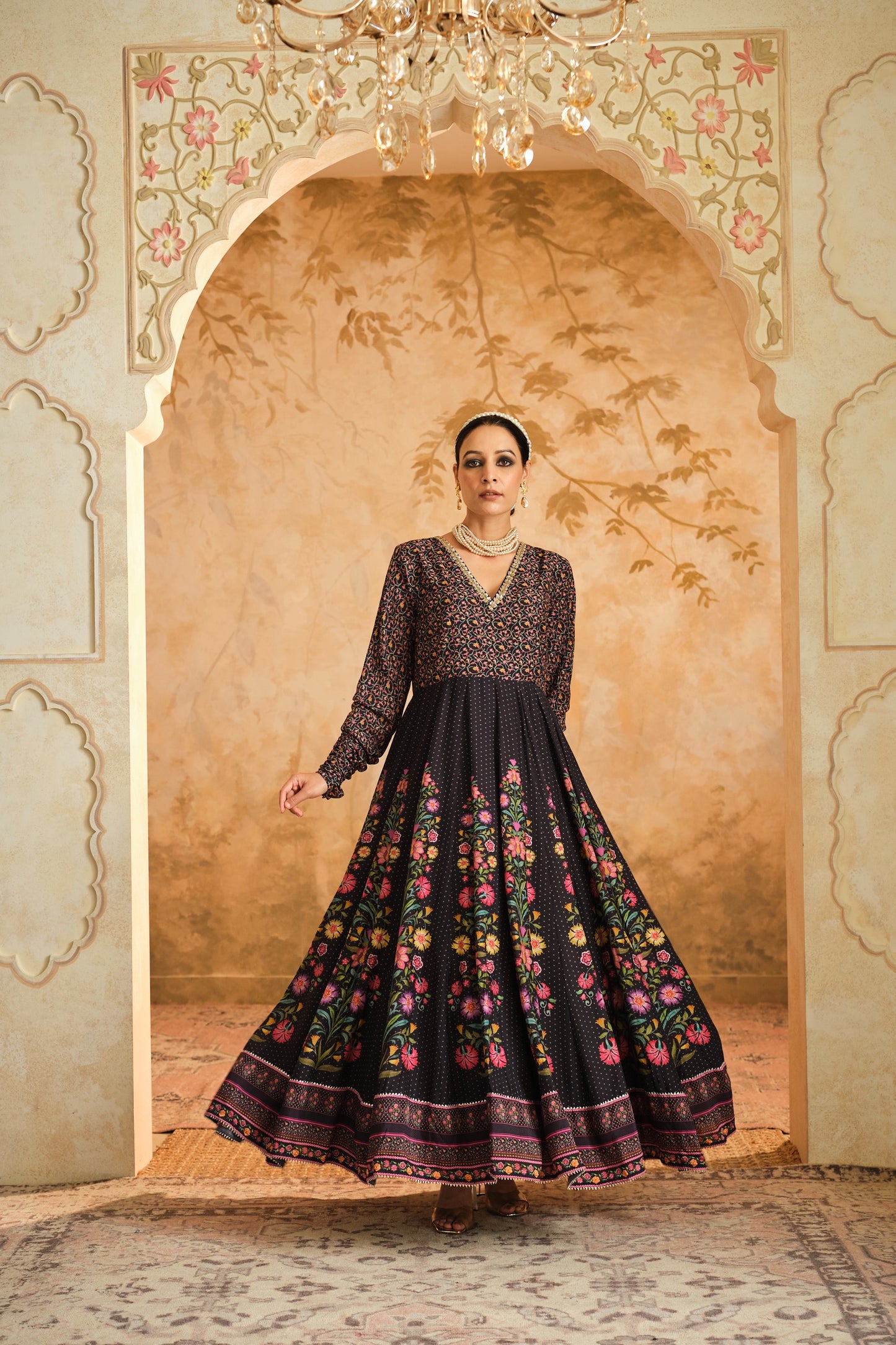 Raag floral placement Anarkali