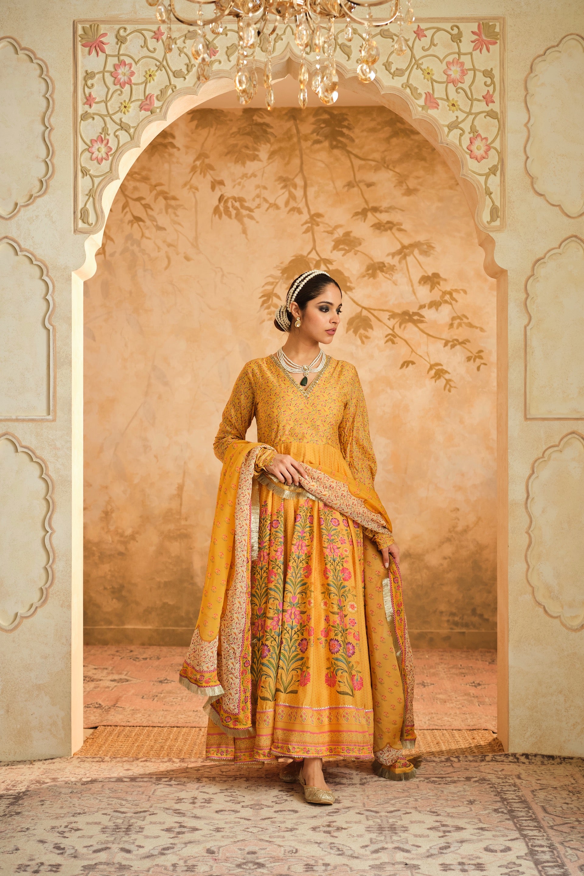 Raag floral placement Anarkali