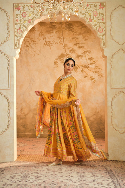 Raag floral placement Anarkali